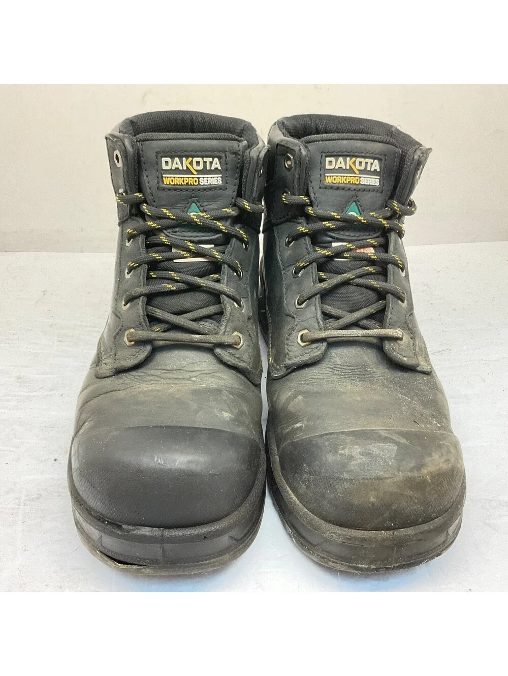 DAKOTA Men's 6'' 877 STEEL TOE STEEL PLATE Work Boots Black Size 10M